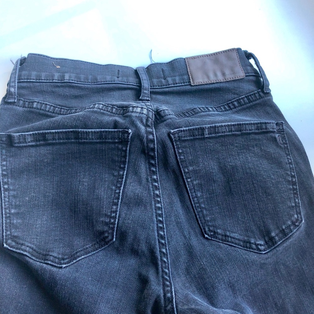 Madewell Super Skinny High Rise Frayed Grey/Black